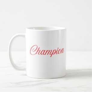 Kampioensmentaliteit Motiverende Typografie T-Shir Koffiemok