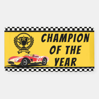 Kampioensracebanner van het jaar | race spandoek