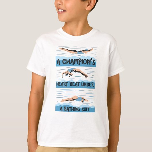 Kampioenzwemmer - Badpak T-shirt (Voorkant)