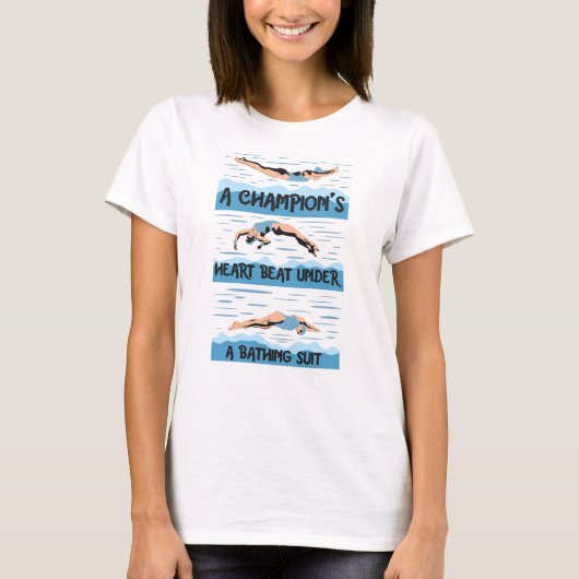 Kampioenzwemmer - Badpak T-shirt (Voorkant)