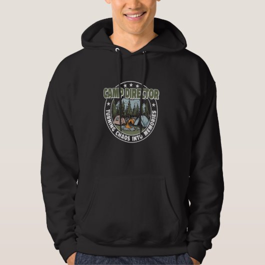 Kampleiders veranderen chaos in herinneringen kamp hoodie (Voorkant)