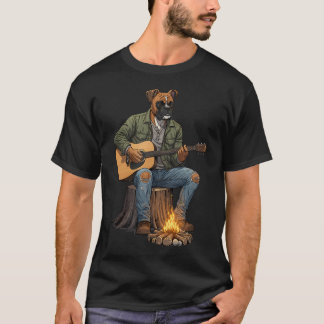 Kampliederen met Boxerhond Akoestisch T-shirt