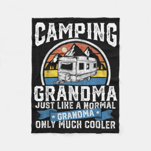 Kampoma Oma Grappige Kampeerder Rv Retro Buiten Vr Fleece Deken