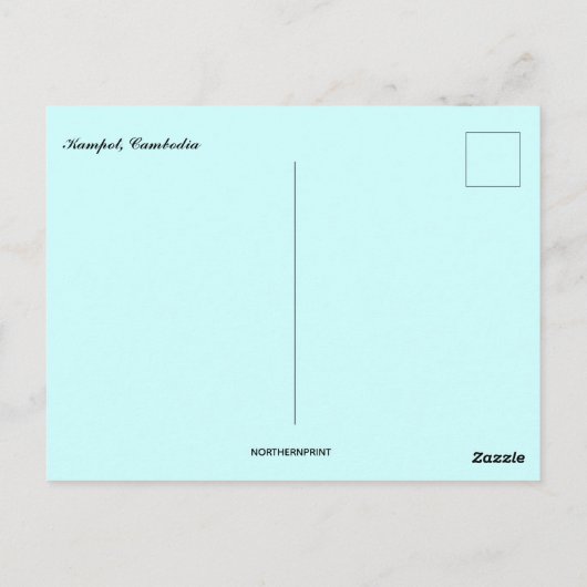 Kampot Cambodja Briefkaart (Achterkant)