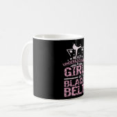 Kampsport Girl Black Belt Koffiemok (Voorkant links)