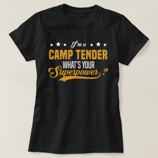 kamptender t-shirt (Design voorkant)
