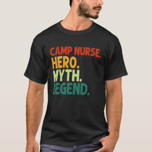 Kampverpleegster Held Mythe Legende Vintage Kampv T-shirt