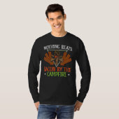 Kampvlees en Bacon  Kampeerder Ik hou van Bacon T-shirt (Voorkant volledig)