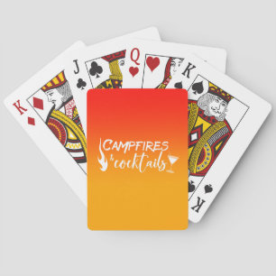 Kampvuren en Cocktails Kamperen Drinken Pokerkaarten