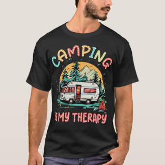 Kampvuren is mijn therapie Kampvuur Zomer Kamp Fam T-shirt