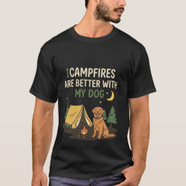 Kampvuren zijn leuker met mijn hond Grappig kamper T-shirt