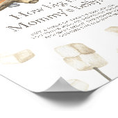Kampvuur baby shower - Hoe groot is mama's buik Poster (Hoek)