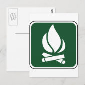  kampvuur briefkaart (Voorkant / Achterkant)