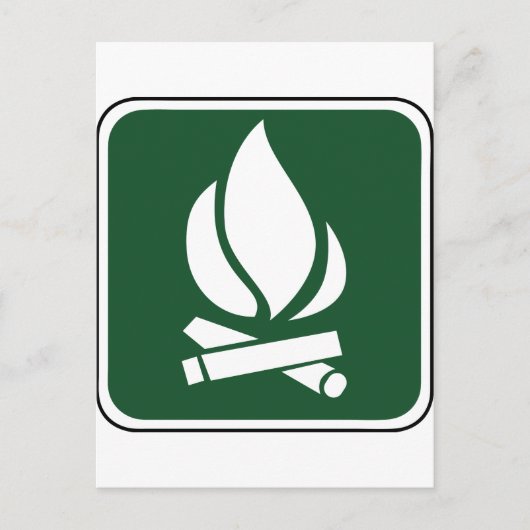  kampvuur briefkaart (Voorkant)