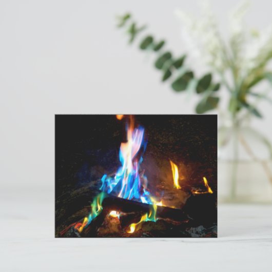 kampvuur briefkaart (Staand voorkant)