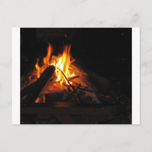 kampvuur briefkaart (Voorkant)