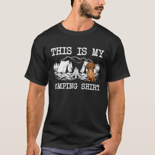 Kampvuur Bruine Dachshond Hond Dit Is Mijn Camping T-shirt
