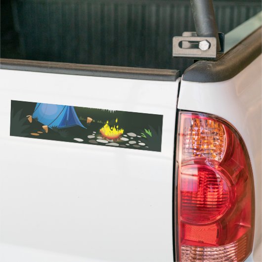 Kampvuur Bumpersticker (Op Truck)