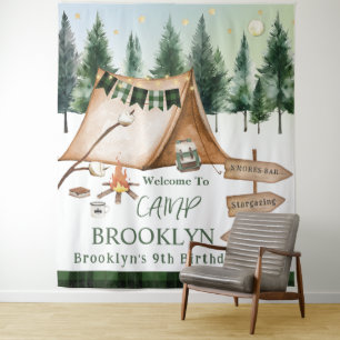Kampvuur Camping Vuur S'mores Outdoor Verjaardag Wandkleed