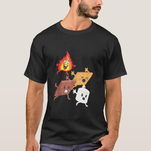 Kampvuur Chasing Smores S'mores Camping T-shirt (Voorkant)