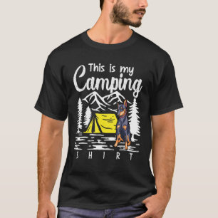 Kampvuur Dobermann Pincher Dit Is Mijn Camping T-shirt