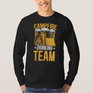 Kampvuur Drink Team Alcoholische Camper Bier Drink T-shirt