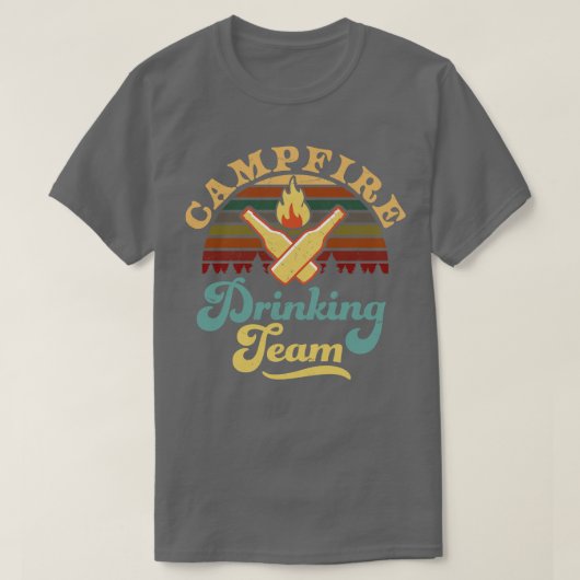Kampvuur Drink Team Camping 1 T-shirt (Design voorkant)