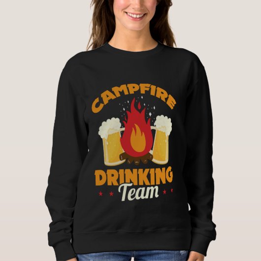 Kampvuur Drink Team Camping Fun Trui (Voorkant)