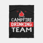 Kampvuur Drink Team Funny Camping Gift Fleece Deken (Voorkant)