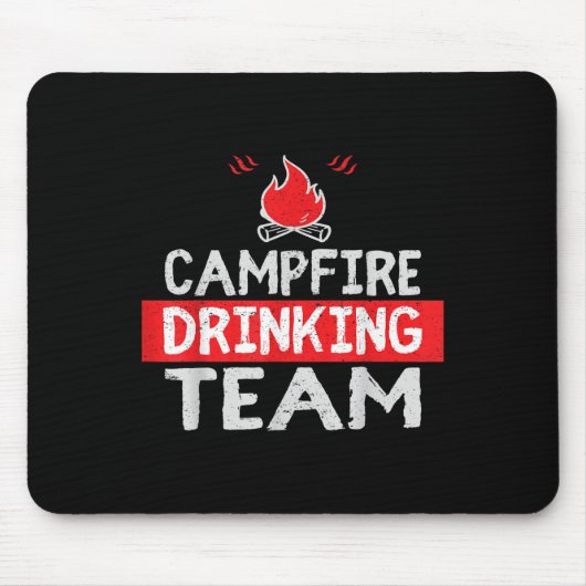 Kampvuur Drink Team Funny Camping Gift Muismat (Voorkant)