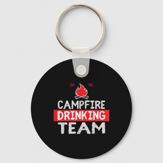 Kampvuur Drink Team Funny Camping Gift Sleutelhanger (Voorkant)