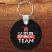 Kampvuur Drink Team Funny Camping Gift Sleutelhanger (Voorkant)