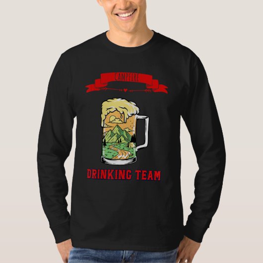 Kampvuur Drink Team Humor Fun 1 T-shirt (Voorkant)