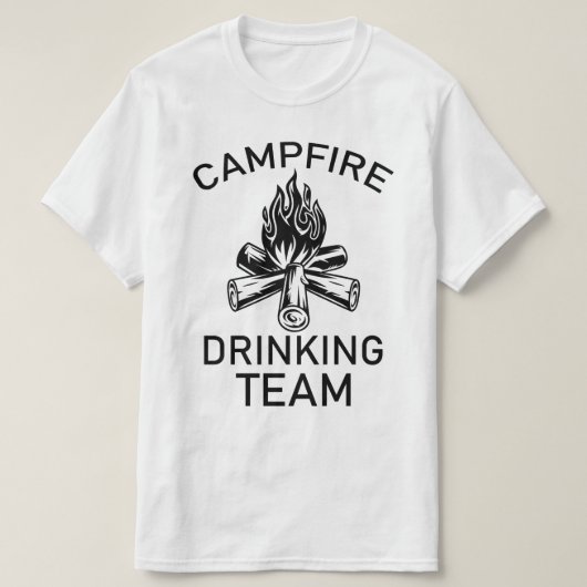 kampvuur drink team t-shirt (Design voorkant)