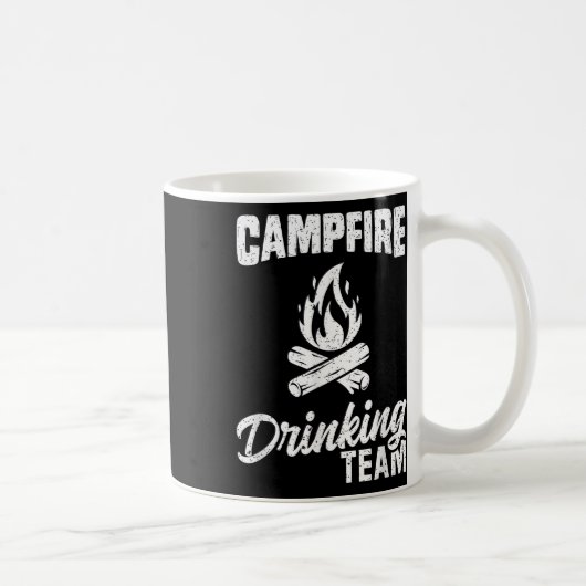 Kampvuur Drink Team T Shirt Camping Lover Campe Koffiemok (Rechts)