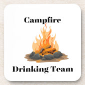 Kampvuur Drinkteam met een kampvuur op een Bier Onderzetter (Voorkant)
