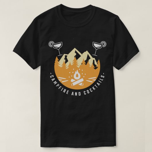 Kampvuur en Cocktails 1 T-shirt (Design voorkant)