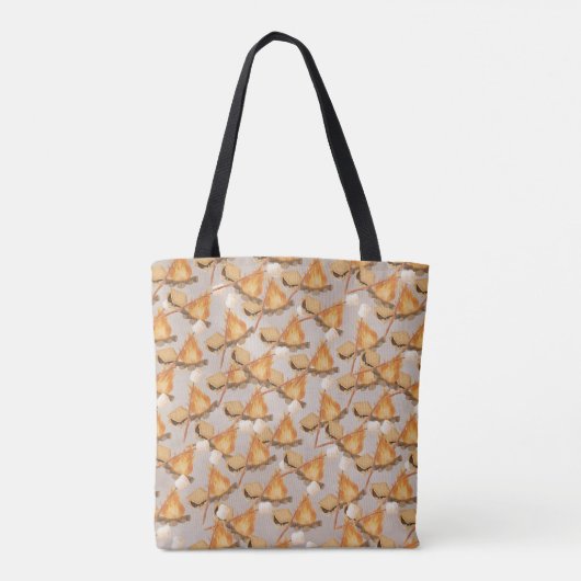 Kampvuur en S’mores Canvas tas | Halloween Bag (Achterkant)