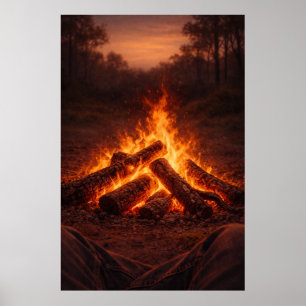 Kampvuur Gedachten   Haardwand Kunst   Poster