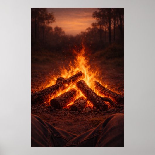 Kampvuur Gedachten | Haardwand Kunst | Poster (Voorkant)