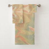 kampvuur gemarmerde waterverf bad handdoek (Insitu)