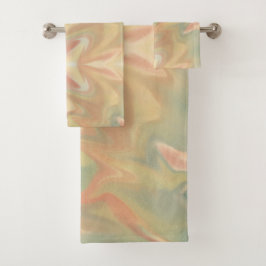 kampvuur gemarmerde waterverf bad handdoek