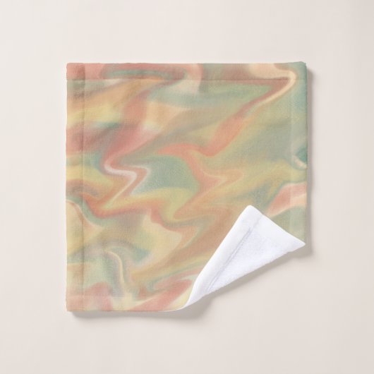 kampvuur gemarmerde waterverf bad handdoek (Wasdoekje)
