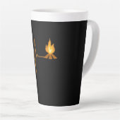 Kampvuur Hartslag Camping Latte Mok (Rechterhoek)