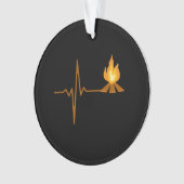 Kampvuur Hartslag Camping Ornament (voorkant)