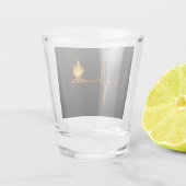 Kampvuur Hartslag Camping Shot Glas (Achterkant)