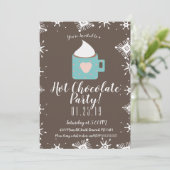 Kampvuur Heet Chocolade en Sneeuwvlokken Winterfee Aankondiging (Staand voorkant)
