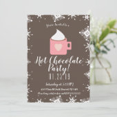 Kampvuur Heet Chocolade en Sneeuwvlokken Winterfee Aankondiging (Staand voorkant)