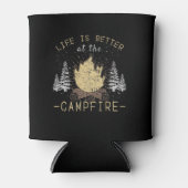 Kampvuur - Het leven is beter door het kampvuur Blikjeskoeler (Voorkant)