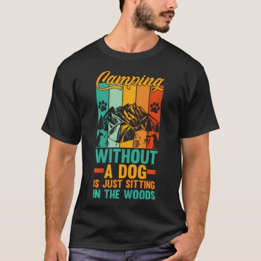 Kampvuur Kampeerleven Bos T-shirt (Voorkant)